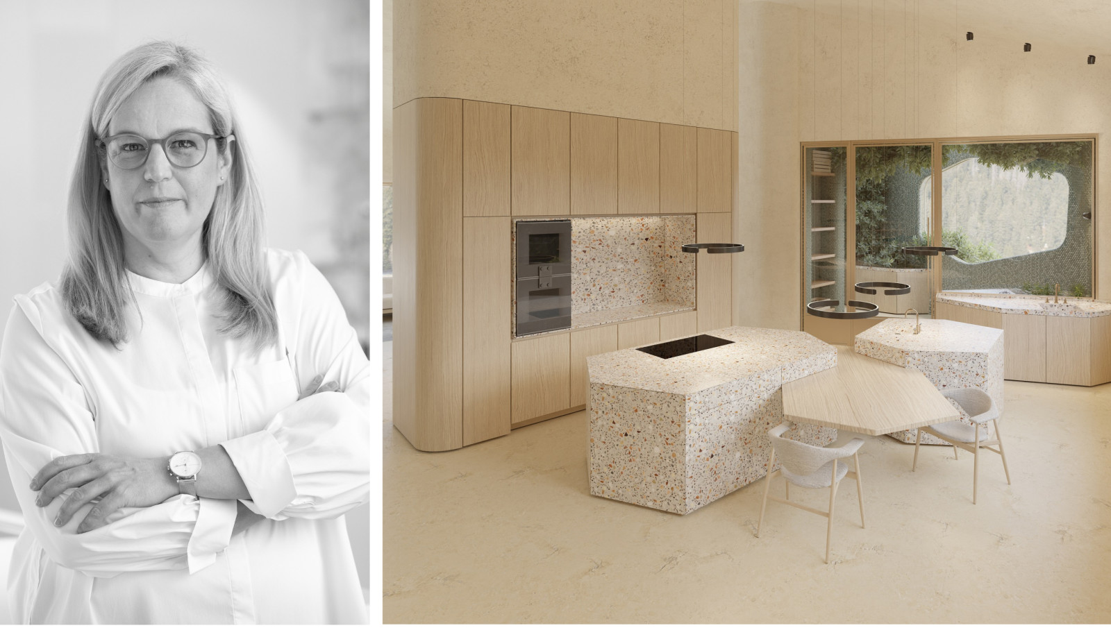 Friederike Krech, Innenarchitektin bei Dross&Schaffer Küchen, erklärt die Gestaltungsidee der 
