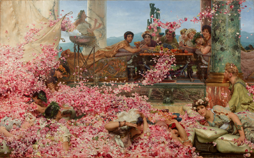 Lawrence Alma-Tadema, <em>Die Rosen des Heliogabalus</em>, 1888, Öl auf Leinwand, 132,7 x 214,4 cm, Sammlung Pérez Simón, Mexiko, © Studio Sébert Photographes