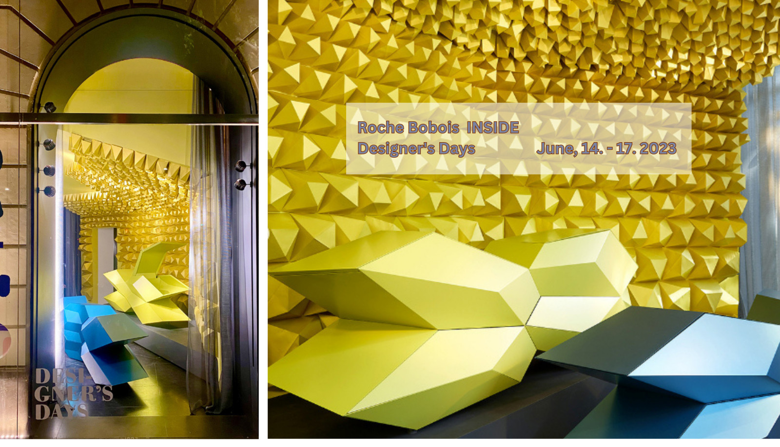 Designer's Days (14 - 17. Juni 2023) im Pariser Showroom von Roche Bobois: Wieder einmal - extrem künstlerisch! Fotos: Roche Bobois